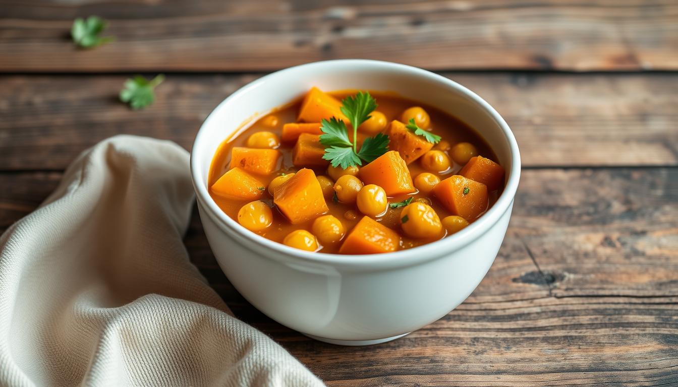 curry de patates douces et pois chiches