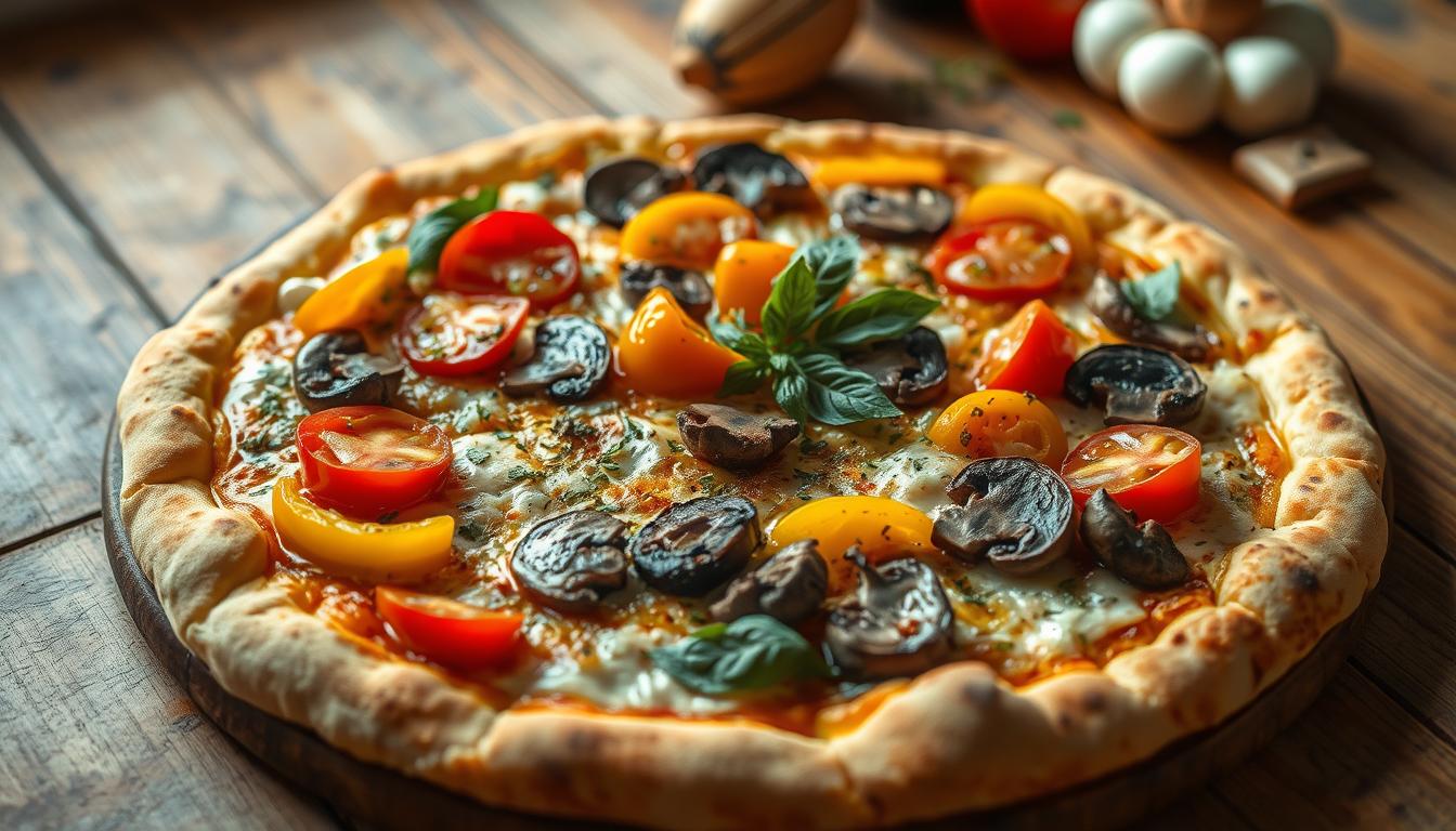pizza aux légumes du jardin