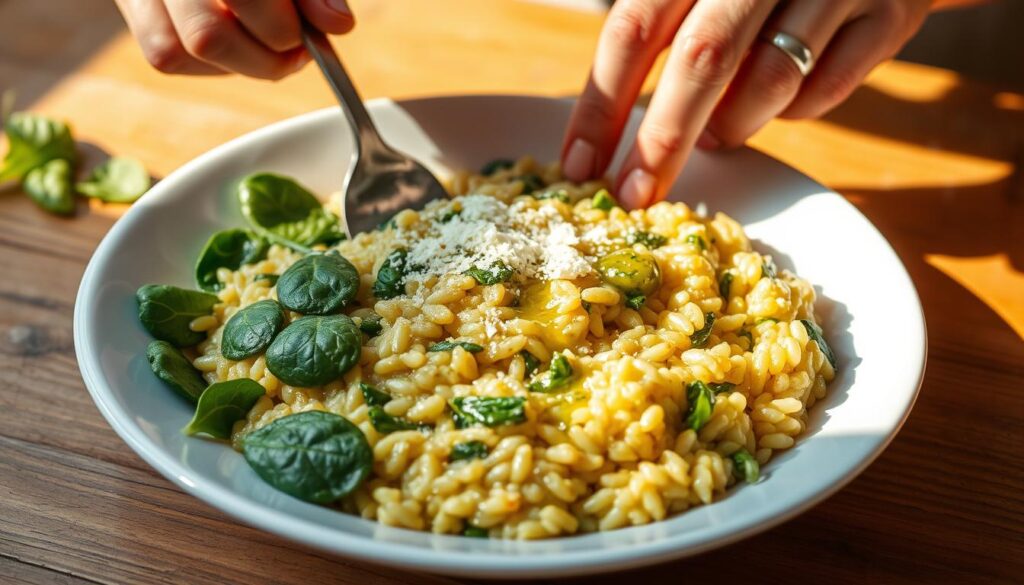 risotto aux épinards frais risotto aux épinards frais