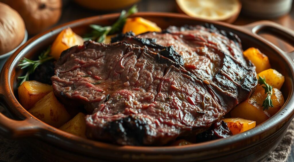 rôti de bœuf avec pommes de terre