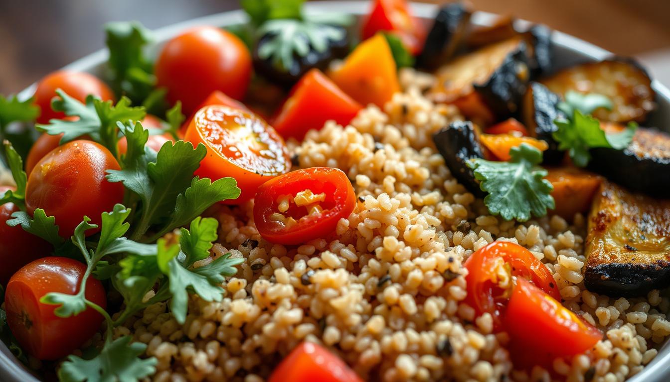 salade de quinoa aux légumes grillés
