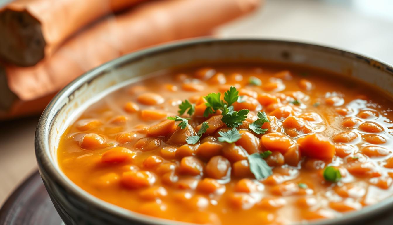 soupe de carottes et lentilles corail