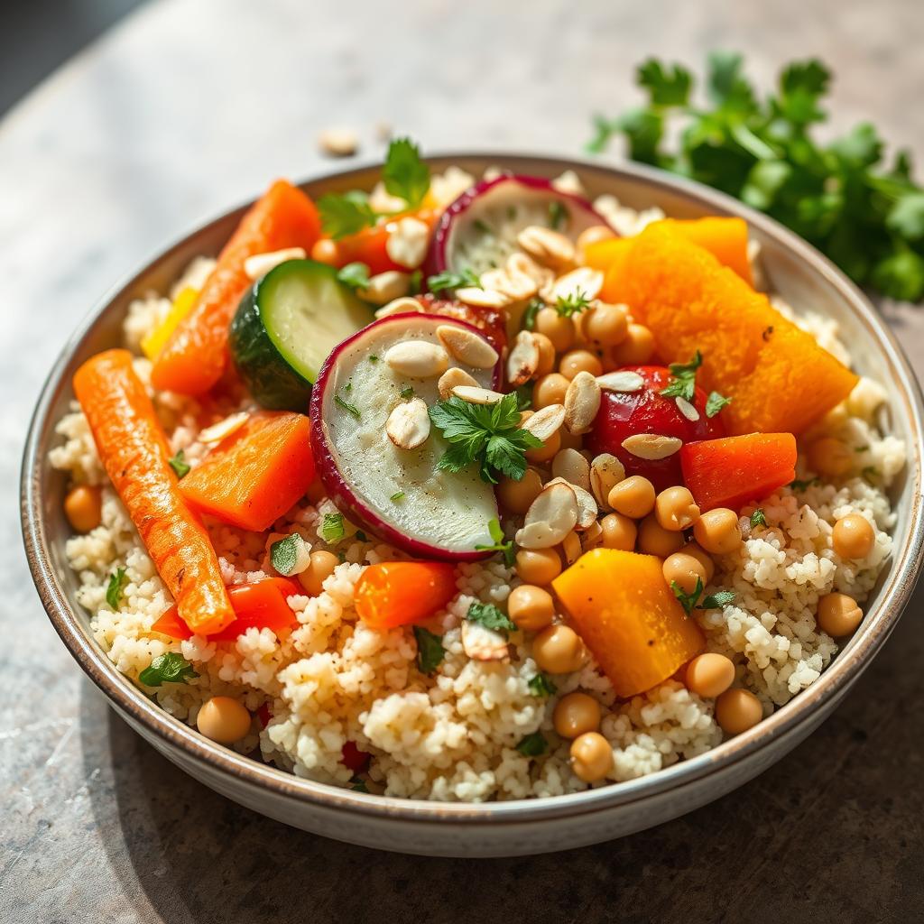 Couscous Végétarien aux Sept Légumes Couscous Végétarien aux Sept Légumes