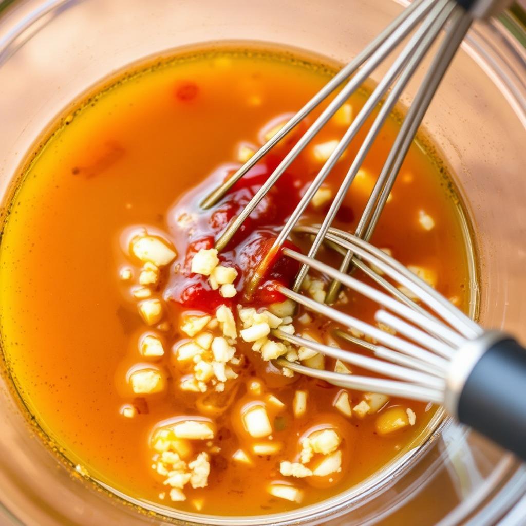 Préparation de la sauce piquante pour la salade Préparation de la sauce piquante pour la salade