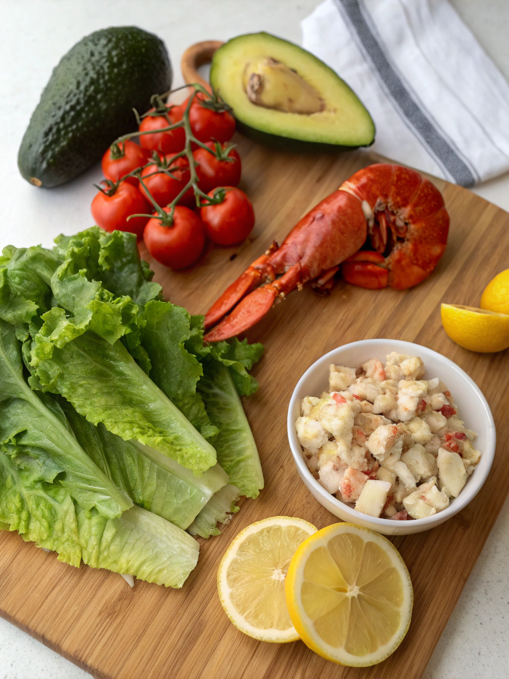 Ingrédients pour la salade de homards