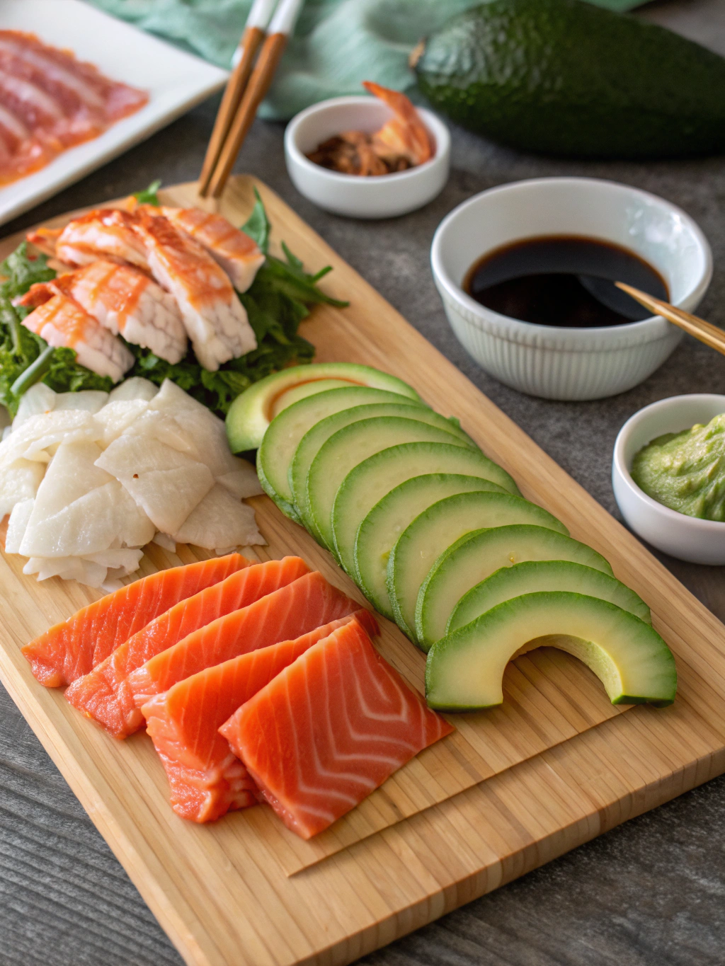 Ingrédients pour sushi maison