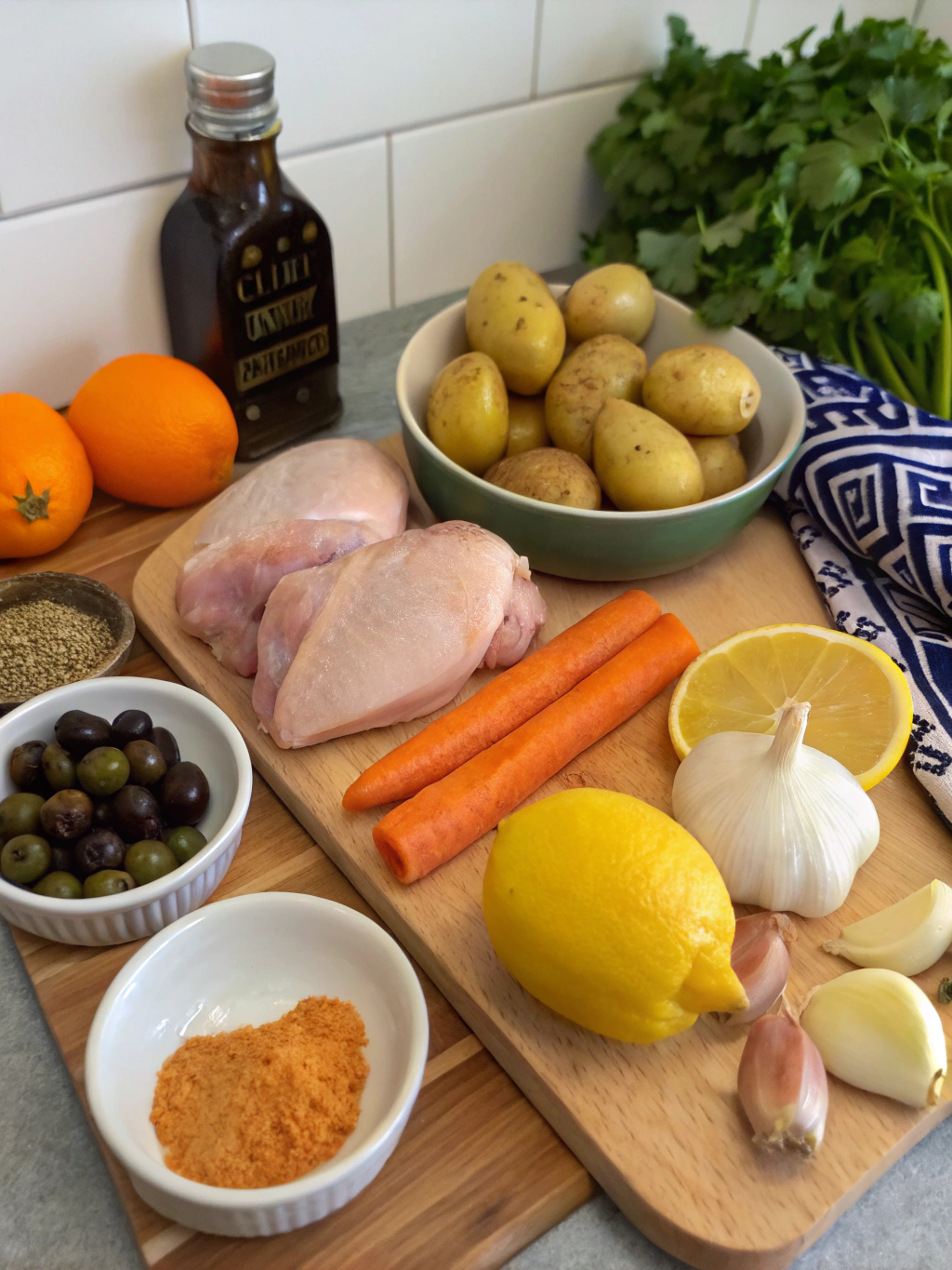 Ingrédients pour tajine poulet