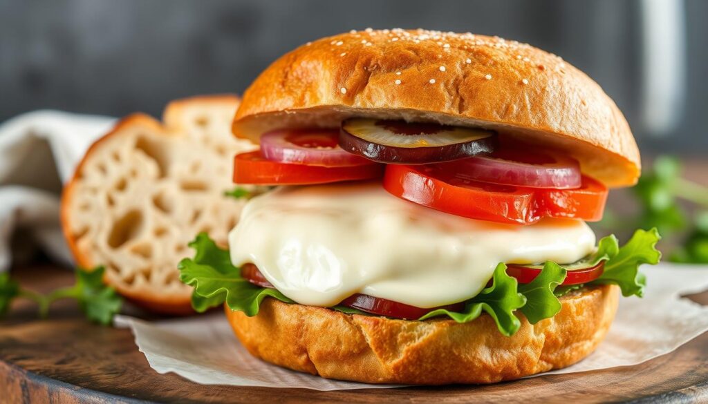 Burger végétarien au fromage de chèvre