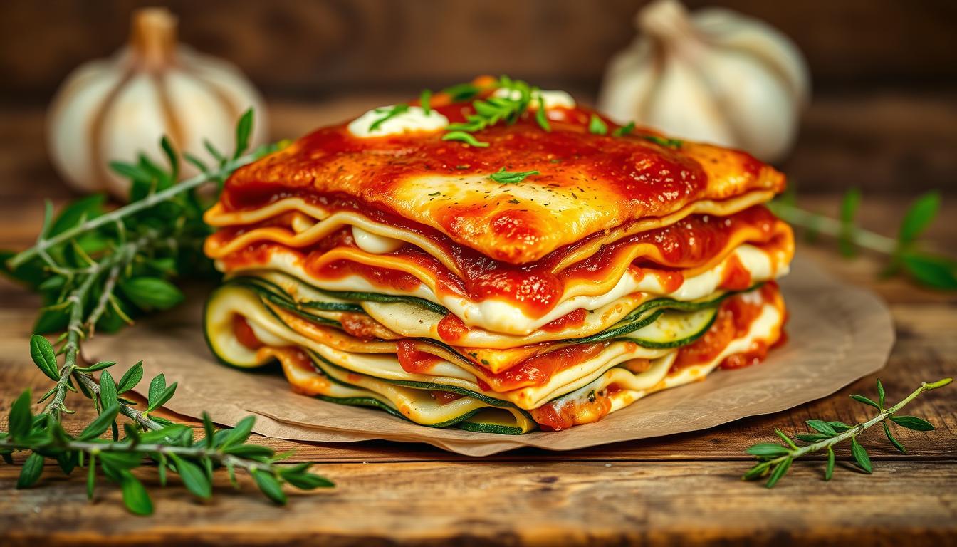 Lasagnes aux courgettes et fromage de chèvre
