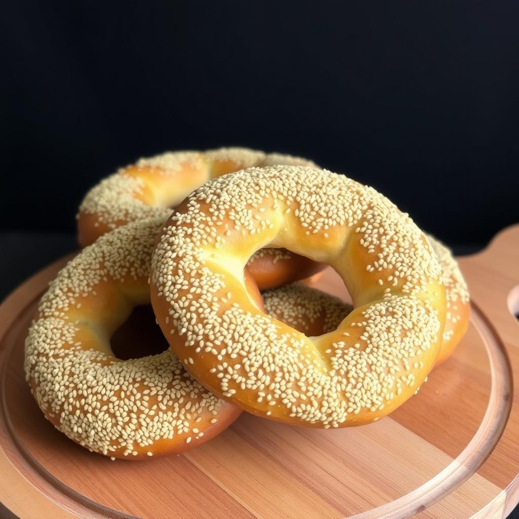Simit, pain en anneau turc recouvert de graines de sésame