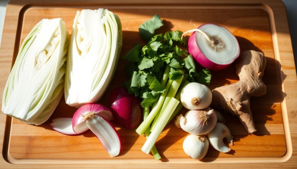 préparation des légumes pour kimchi préparation des légumes pour kimchi
